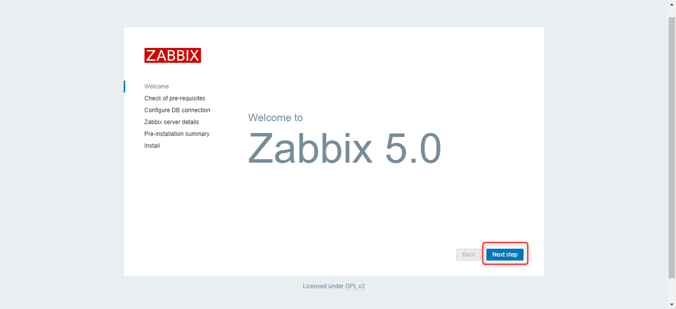 Zabbixの構築手順13