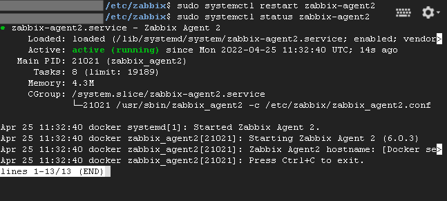 ZabbixでDockerコンテナを監視する手順4