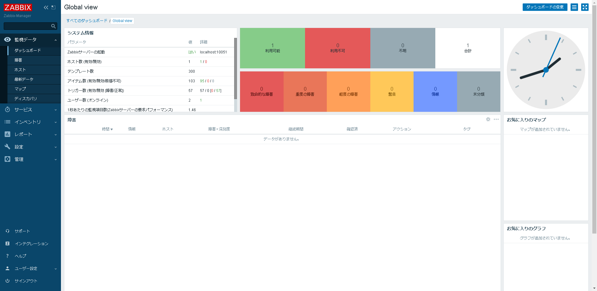 Zabbix 6.0構築手順 Zabbixマネージャーの初期設定8