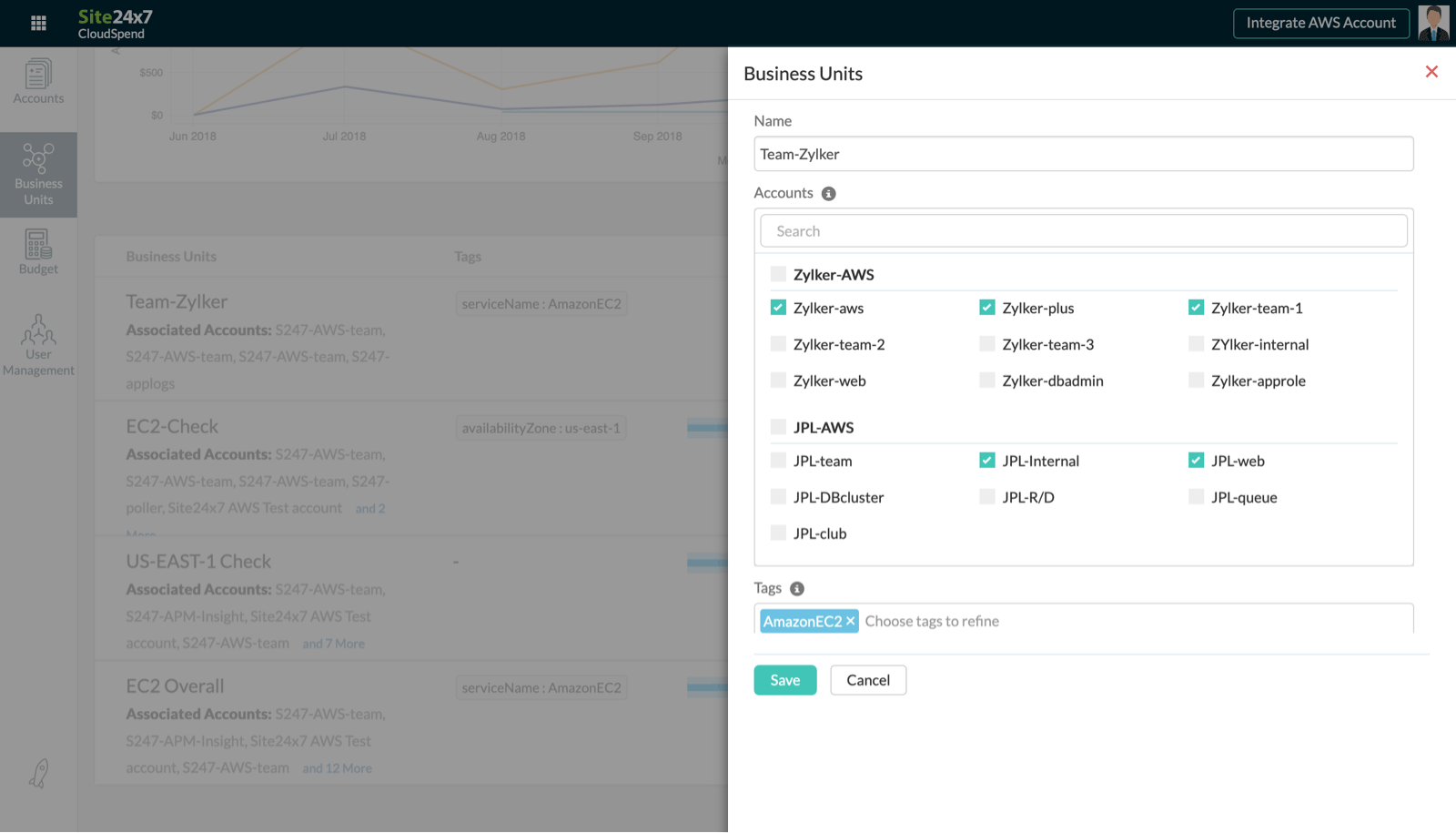 Configure business units