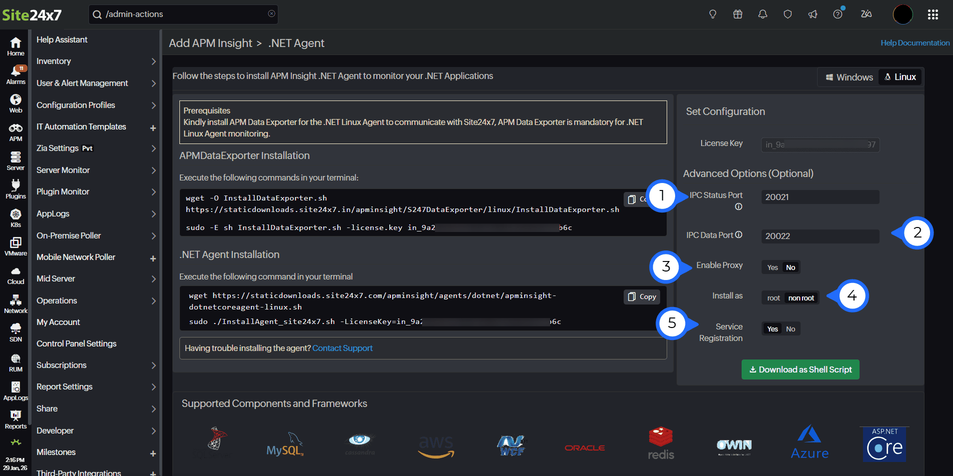 Advance configuration Advance configuration
