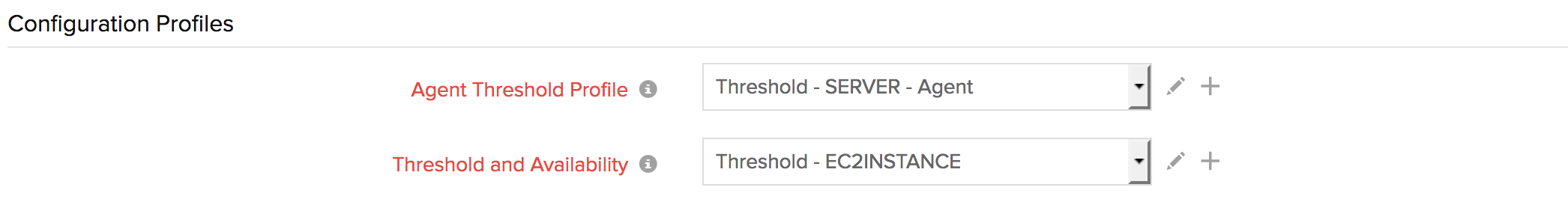 しきい値プロファイル：EC2インスタンスの統合監視