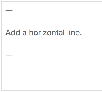 マークダウン：水平線入力サンプル