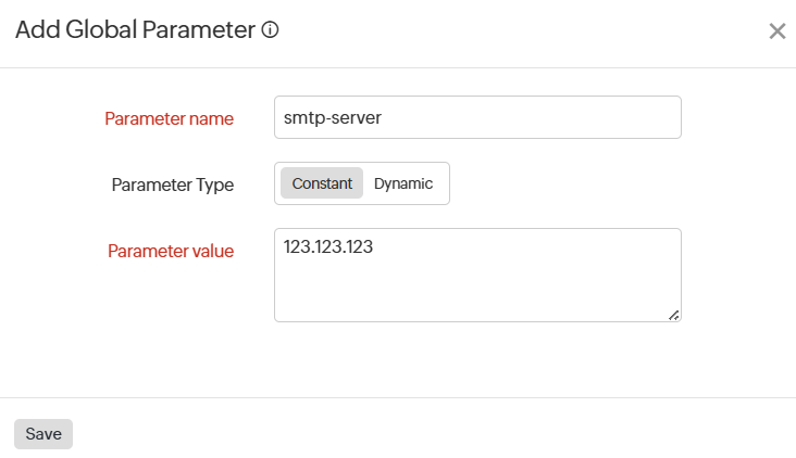 Global Parameter - Constant