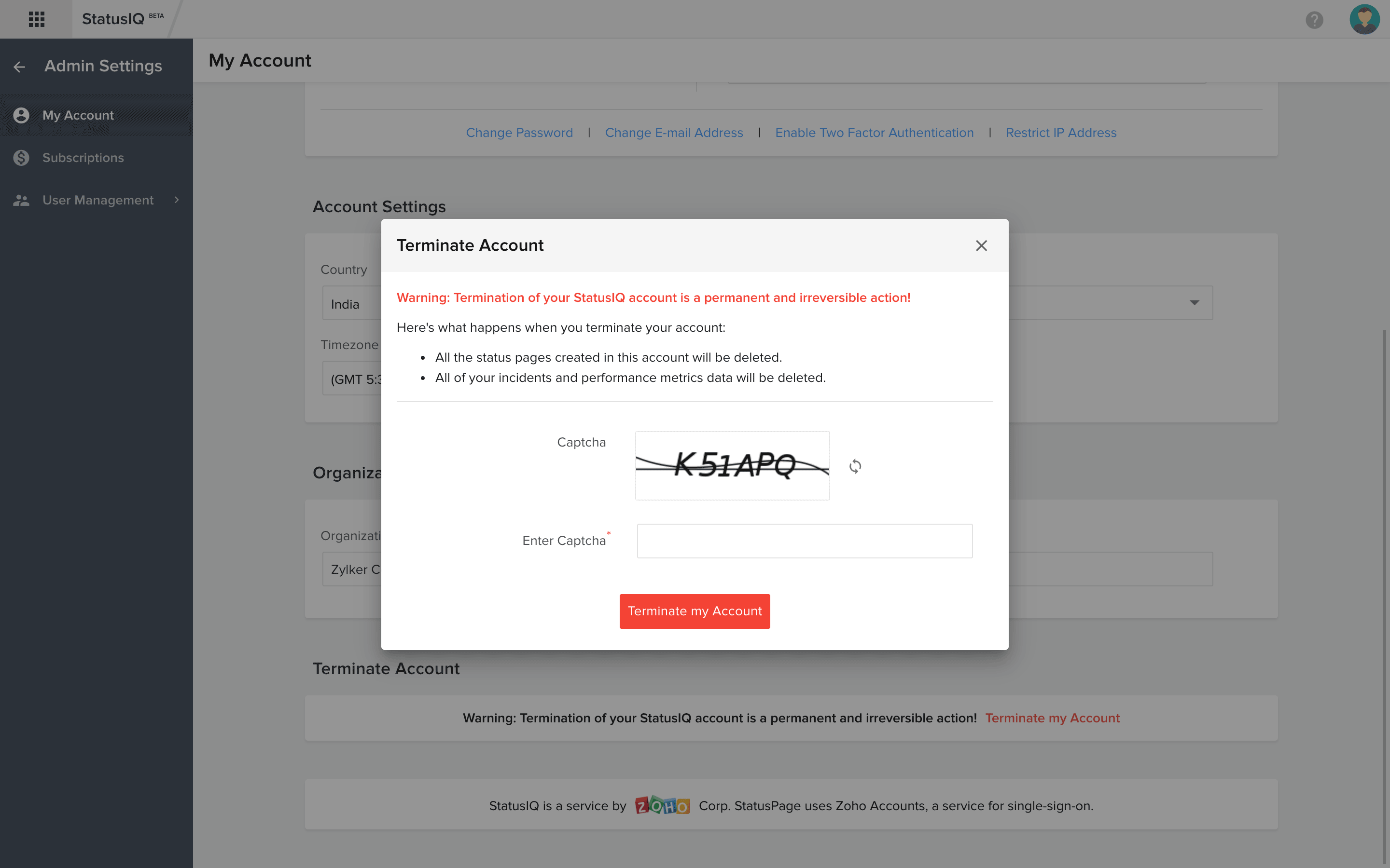 terminate-account Learn how to terminate your account
